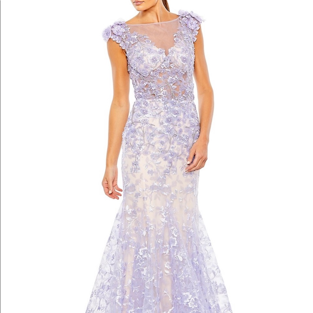 Floral Bead-Embellished Gown